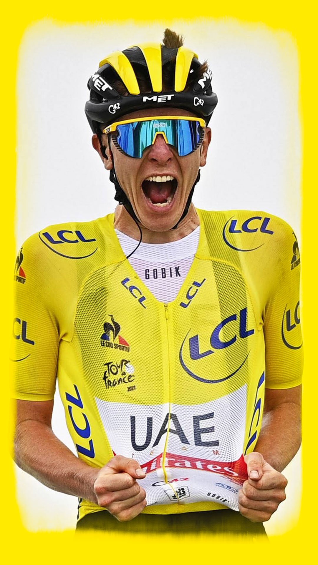 MET Helmets and Tadej Pogačar winner of the 2021 Tour de France